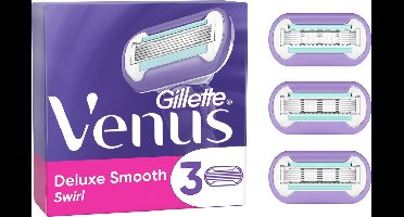 Gillette Venus Deluxe Smooth Swirl Scheermesjes Voor Vrouwen - 3 Navulmesjes