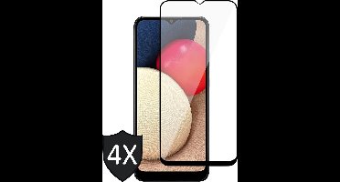 Screenprotector geschikt voor Samsung A02s - 4x FullGuard Glas Screen Protector