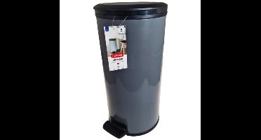 Curver – Pedaalemmer Deco Bin - 30L - Grijs - 59x36x29 cm - gerecycled plastic