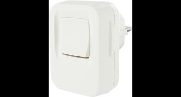 LEGRAND stekker met schakelaar | haaks | met randaarde + penaarde | belastbaar tot 2300 watt | wit