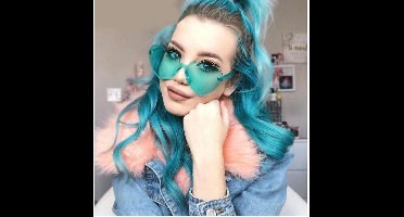 New Age Devi - Zonnebril Hart Vorm - Summer Love - Groen