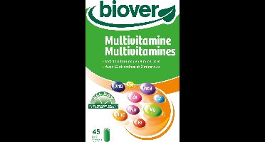 Biover Multivitamine – Multivitamine complex –– Met 12 vitamines en 9 mineralen, oa vitamine C en D – 45 tabletten