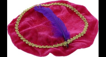 Pieten Muts -  Barret – Velours – One Size – Roze