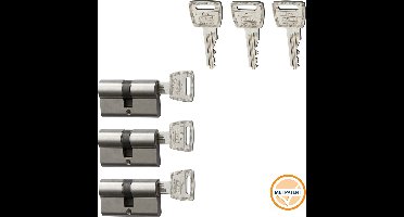 Nemef veiligheidscilinder 132/9P SKG 3-sterren gelijksluitend (3 stuks)