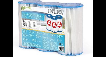 3x Intex zwembad filterpatroon A - Filtercartridge Type A - Orginele intex filters