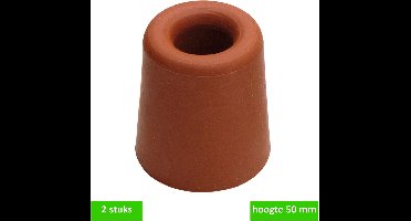 Deltafix deurbuffer tpe rubber / schroefbaar rood 50 mm 2 st.