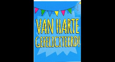 Verjaardagskaart Gefeliciteerd 17cm