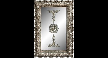 PTMD Mary Rechthoekige Spiegel - 40 x 7 x 60 cm - Polyresin - Zilver