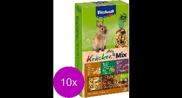 Vitakraft Konijn Kracker 3in1 - Konijnensnack - 10 x Musli&Groente&Popcorn