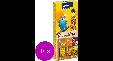 Vitakraft Kräcker Trio Mix parkiet - honing, fruit en ei - 10x 3 stuks - 80 gram