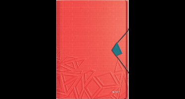 Leitz Urban Chic PP 3-Klepsmap  Voor 150 Vel- Map Voor A4 Documenten - Ideaal Voor School Of Studie - Rood