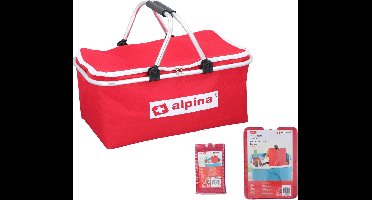 Alpina koeltas / koelbox + 5 koelelementen, lichtgewicht - opvouwbaar - 25 liter inhoud