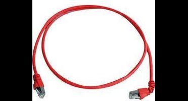 Telegärtner 100008289 RJ45 Netwerkkabel, patchkabel CAT 6A S/FTP 2.00 m Rood Vlambestendig, Halogeenvrij 1 stuk(s)