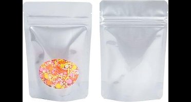 Stazakken Zilver met ovaal Venster 10x6x15cm | 57 gram (100 stuks)