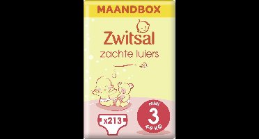 Zwitsal Luiers Midi - Maat 3 - 213 stuks - Voordeelverpakking