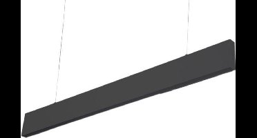 Groenovatie LED Linear Hangarmatuur - 20W - 90cm - Mat Zwart - Warm Wit