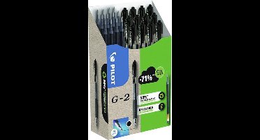 Pilot Green Pack G-2 set van 12 gelpennen en 12 navullingen - Zwart