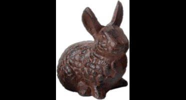 Esschert Design Tuinbeeld Konijn 14,5 Cm Gietijzer Bruin