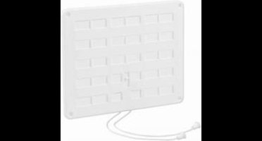 NEDCO ventilatierooster | kunststof | 250 x 200 mm | afsluitbaar | wit