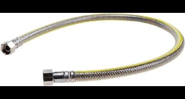 Gasslang RVS - 75cm - RVS flexibele gas slang  - voor alle apparaten - met gastec keurmerk