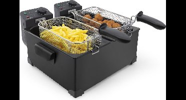 Tomado TDF6001B - Dubbele frituurpan - 2 x 3 liter - Koude zone friteuse - zwart