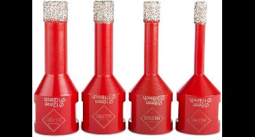Rubi 50938 4-delige diamantborenset voor droogboren incl. adapter - 6-8-10-12mm