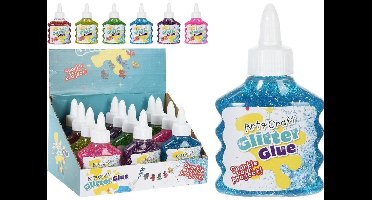 Koopman International BV Glitterlijm - 90ml in rood, paars, roze, geel, groen of blauw