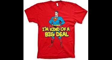 DC Comics Superman Heren Tshirt -L- I'm Kind Of A Big Deal Rood
