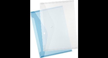 6 x Herlitz Enveloptas A5, PP, transparant blauw