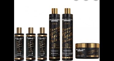 BraziliCious Honey Therapy Keratine 3 x 100ml & Brazilicious Honey Shampoo & Conditioner & masker 3x250ml