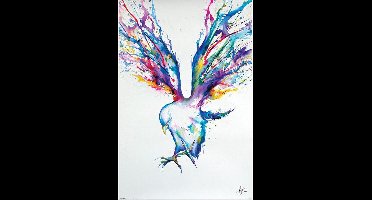 Vogel poster - kunst - Marc Allante - waterverf - aquarel - 61 x 91.5 cm.