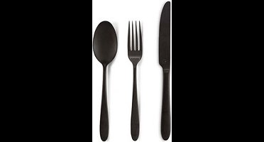 VTwonen - Bestekset - Matzwart - 18-delig