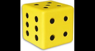 Dobbelsteen Coated Foam - geel - 6 centimeter