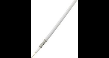 TRU COMPONENTS 1567169 Coaxkabel Buitendiameter: 6.60 mm RG6 /U 75 Ω 65 dB Wit 25 m