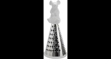 Fisura Kaasrasp Mousse 12,5 X 27,5 Cm Staal Zilver/wit