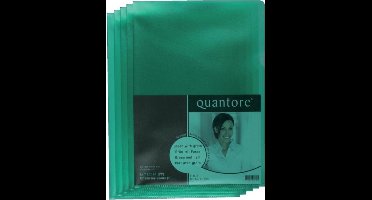Insteekmap L-model Quantore * A4 L-map * Groen * PP * 0.12mm dik * 100 stuks
