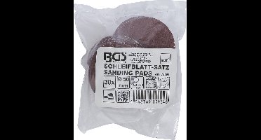 BGS - 30 x - Rond schuurpapier - voor exentrische ronde schuurmachine - Ø 50 mm  | K 60 - 80 - 120 | 30 stuks - BGS70194
