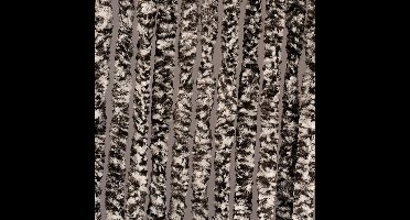 Luxe Kattenstaart Vliegengordijn - 125 x 230cm - Wit/Zwart Mix