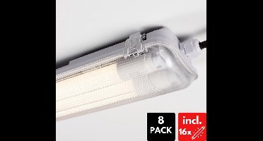 Proventa LongLife LED TL Armaturen 8 x 120cm incl. 16 LED buizen - Binnen & Buiten - Buislamp - Tl-armaturen