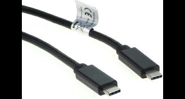 USB-C naar USB-C kabel met E-Marker chip - USB3.2 (tot 10 Gbit/s) - PD tot 20V/5A - video tot 4K 60Hz / zwart - 1 meter