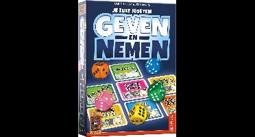 999 Games - Geven en Nemen - Dobbelspel - Uniek spelmechanisme - Met afwasbare kaarten en viltstiften - Familiespel - Gezelschapsspel - Klein cadeautje