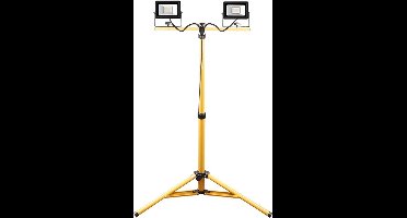 LED bouwlamp set van 2 stuks - 20 Watt - met 1,87m statief en stekkerkabel