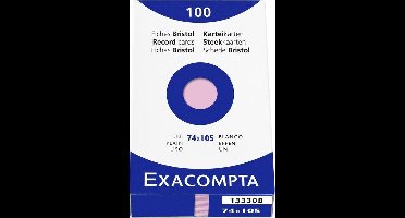 10x etui 100 steekkaarten bristol - effen niet geperforeerd 74x105mm, Roze