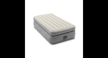 Intex luchtbed Prime Comfort - 1 persoons - 99 x 191 x 51 cm - grijs / beige - met ingebouwde pomp