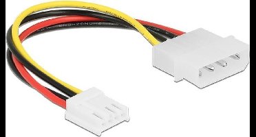 Molex (m) - Floppy (v) voedingskabel - 0,10 meter