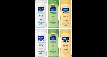 Vaseline bodylotion set van 6 (Advanced Repair - Aloë Soothe - Essential Healing)