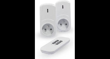 CHACON Set van 2 op afstand bedienbare aan / uit-aansluitingen met afstandsbediening