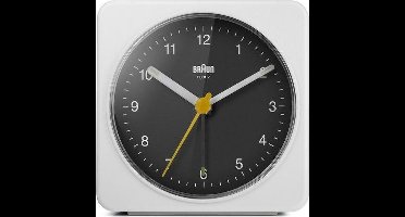 Braun BC03WB - Wekker - Analoog - Wit - Zwart