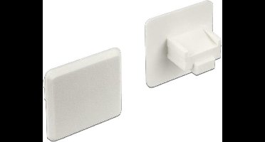 RJ45 (m) afsluitcovers voor RJ45 (v) poorten zonder greep - 10 stuks / wit