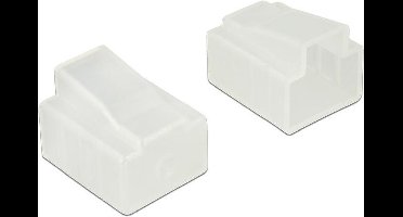 RJ45 (v) afsluitcovers voor RJ45 (m) connectoren - 10 stuks / transparant